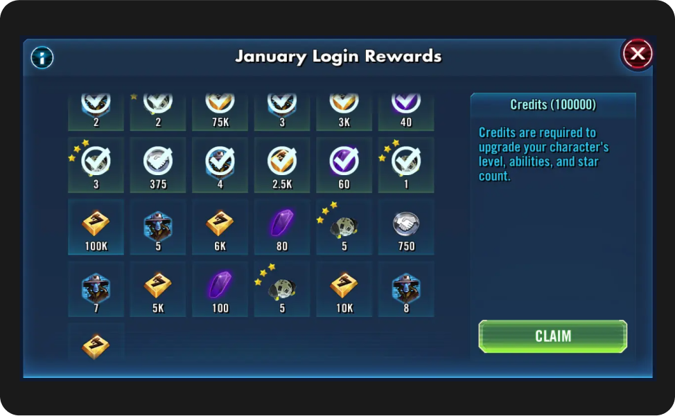 Daily Login Reward – часть 3. Популярные настройки и награды